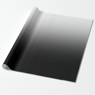 Modern Black and White Gradient Minimalist Design Wrapping Paper