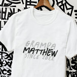 Modern Black and White Grunge For The Cool Grampa T-Shirt<br><div class="desc">This grunge and modern design is composed of san serif typography.</div>