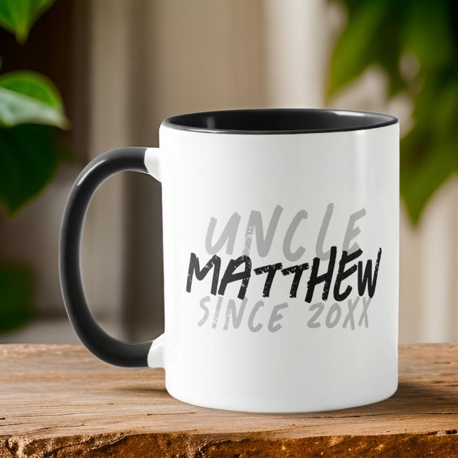 Modern Black and White Grunge For The Cool Uncle Mug (Creator Uploaded)