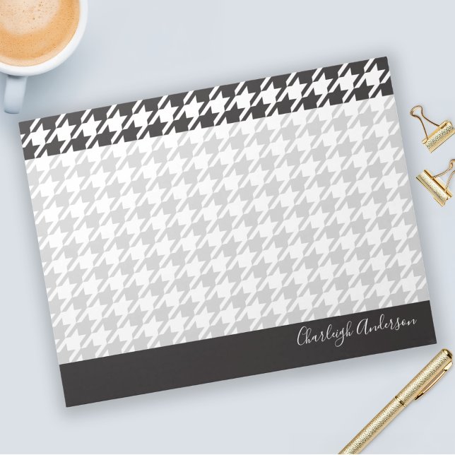 Modern Black and White Houndstooth Notepad (Creator Uploaded)