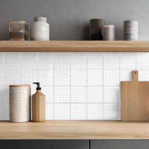 Modern Black and White Isometric Pattern Tile