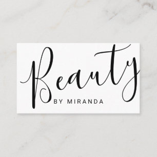 Modern Black and White Makeup Artist Appointment Card