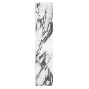 Modern Black and White Marble Stone Short Table Runner