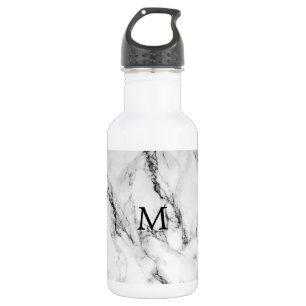 Modern Black And White Marbled 532 Ml Water Bottle