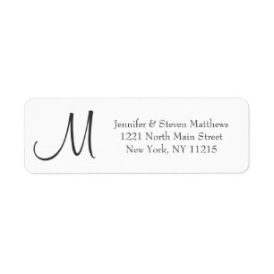Modern Black and White Monogram Names