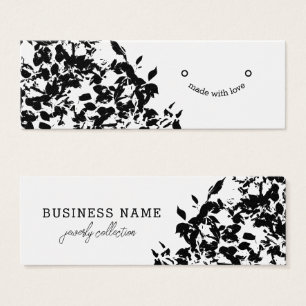 Modern Black and White Nature Earring Display Card