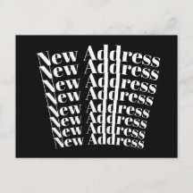 Modern Black And White New Address Announcement