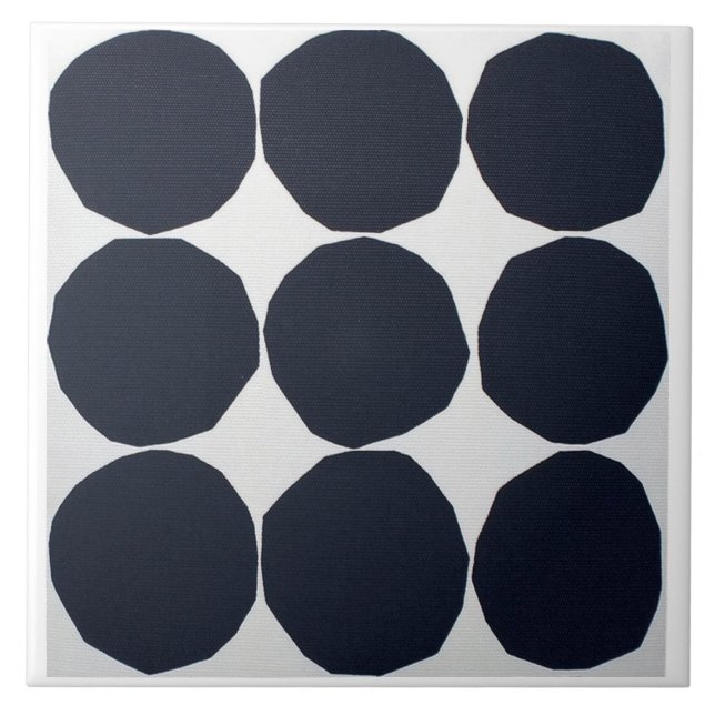 Modern black and white pattern tile (Front)