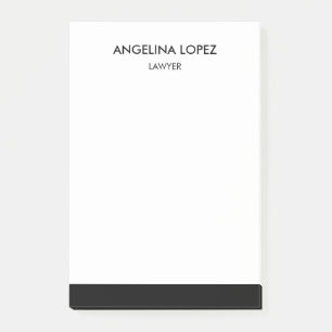 Modern Black and White Personalized Profession Post-it Notes