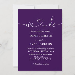 Modern black and white Photo Wedding Invitation