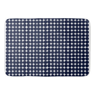 Modern black and white polka dot bath mat