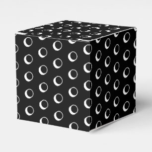Modern black and white polka dots pattern favor box