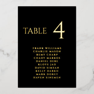 Modern Black and White Real Foil Foil Invitation