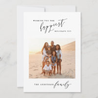 Modern black and white script 1 photo Christmas