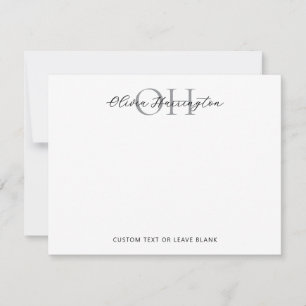 Modern Black and White Script Classic Typography Card