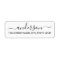 Modern Black and White Script Return Address