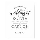 Modern Black and White Script Wedding Welcome
