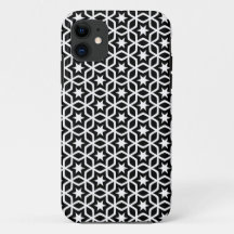 Modern Black and White Star Pattern Case-Mate iPho