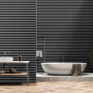 Modern Black and White Stripe  Wallpaper