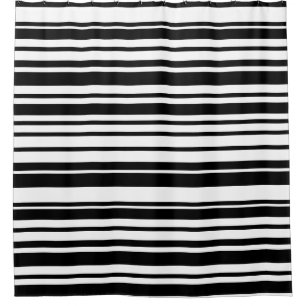 Modern Black and White Striped Abstract