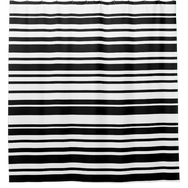 Modern Black and White Striped Abstract (Front)