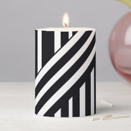Modern Black And White Striped Cool Artsy Art Form