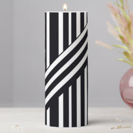 Modern Black And White Striped Elegant Art Form 