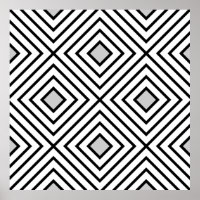 Modern Black And White Stripes Tribal Pattern