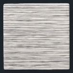 Modern Black and White Stripes Watercolor Stone Coaster<br><div class="desc">Simple and beautiful watercolor black stripes pattern</div>