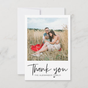 Modern Black and White Thank You Script Photo