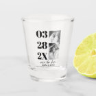 Modern black and white two photo Save the Date