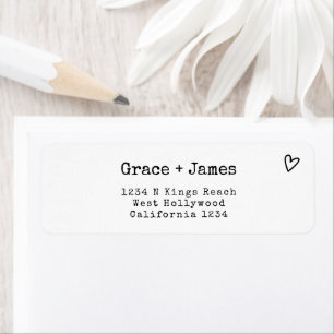 Modern Black and White Typewriter Text Wedding