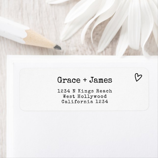 Modern Black and White Typewriter Text Wedding (Insitu)