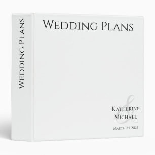 Modern Black and White-Wedding Plans- Binder