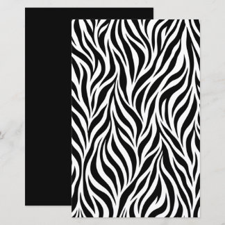 Modern Black and White Zebra Stripe Abstract