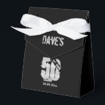 Modern Black Any Age 50th Birthday Party  Favor Box<br><div class="desc">Modern Black Any Age 50th Birthday Party Favour Boxes</div>