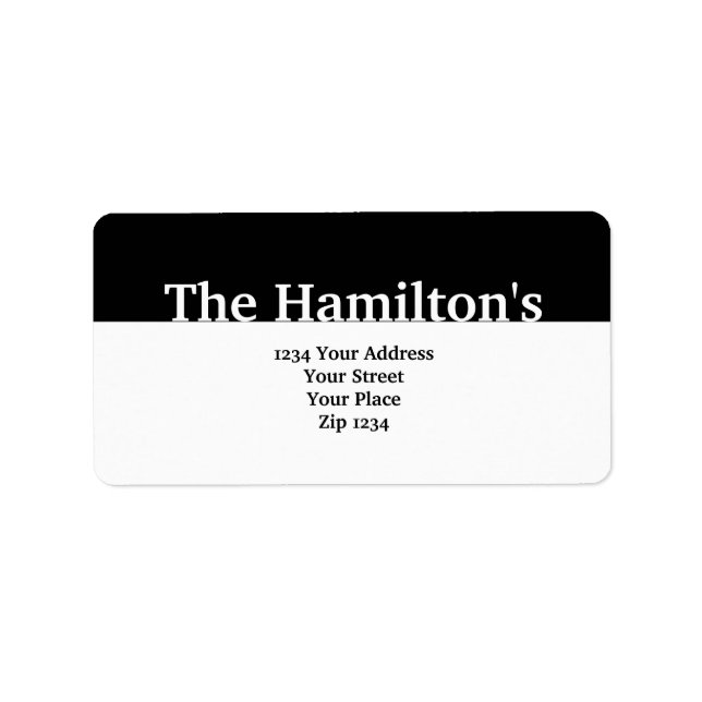 Modern Black Banner Label (Front)