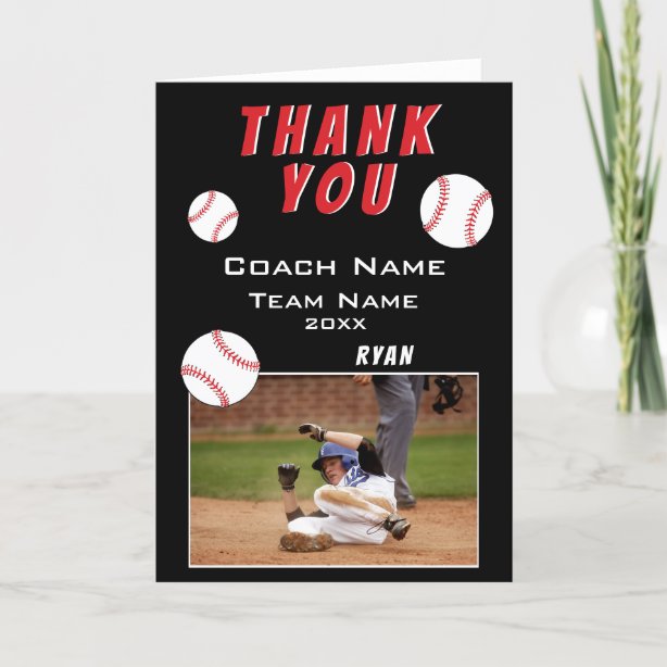 Baseball Coaches Thank You Cards Zazzle CA Baseball Coaches Thank You Cards Zazzle CA