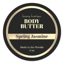 Modern Black Body Butter Spa Salon Product