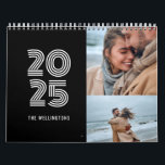 Modern Black Bold Typography 3 Photo Family Calendar<br><div class="desc">Modern Black Bold Typography 3 Photo Family Calendar with room to place your favourite family photos,  3 photo grid layout inside. Background colour can be changed in the design tool if you like.</div>