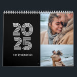 Modern Black Bold Typography 3 Photo Family Calendar<br><div class="desc">Modern Black Bold Typography 3 Photo Family Calendar with room to place your favourite family photos,  3 photo grid layout inside. Background colour can be changed in the design tool if you like.</div>