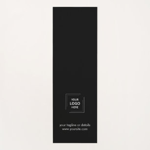 Modern Black Business Branding Lifestyle Style Yoga Mat