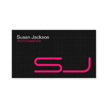 Modern Black Business Card