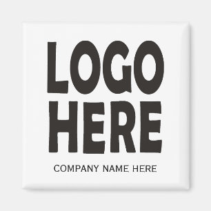 Modern black business custom logo promotional magnet