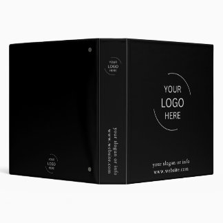 Modern Black Business Logo Binder