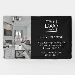 Modern Black Business Logo Photo Professional Banner