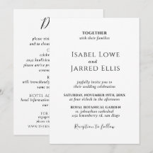 Modern Black Calligraphy All in One Wedding