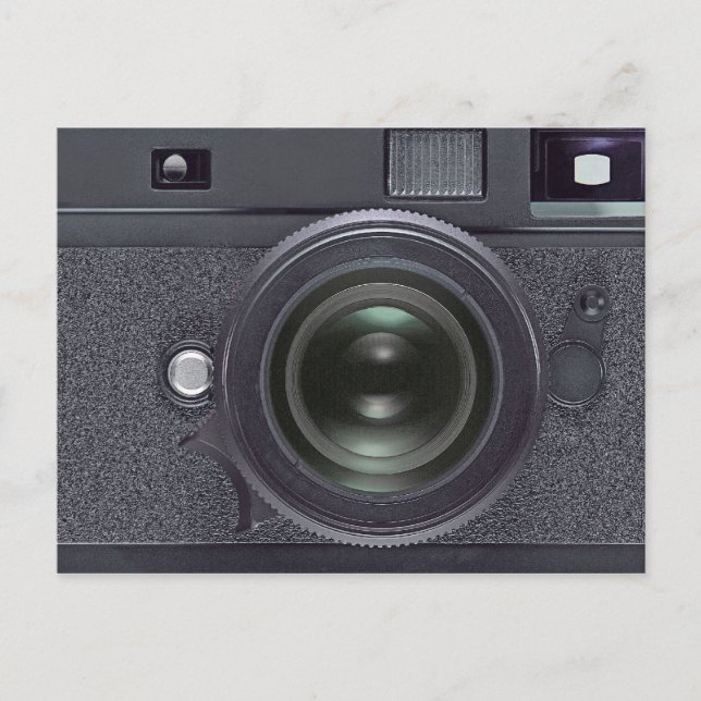 Modern black camera postcard (Front)