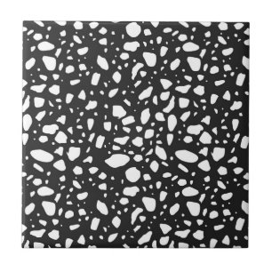 Modern Black Ceramic Tiles With White Decor