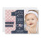 Modern Black Chalkboard Pink Dot First Birthday